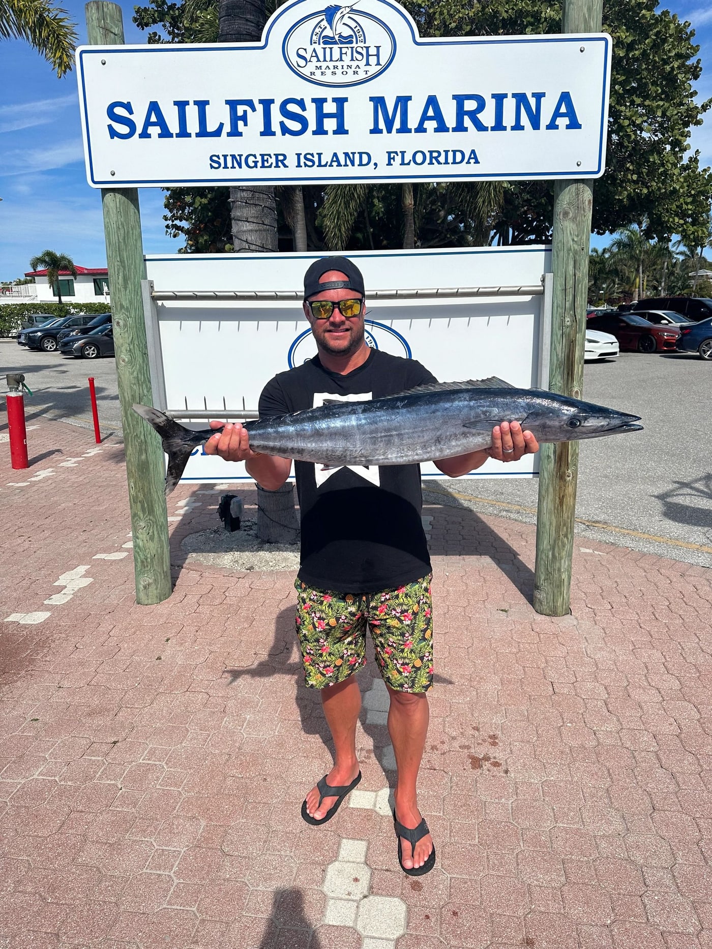The Sailfish Marina sign on Singer Island