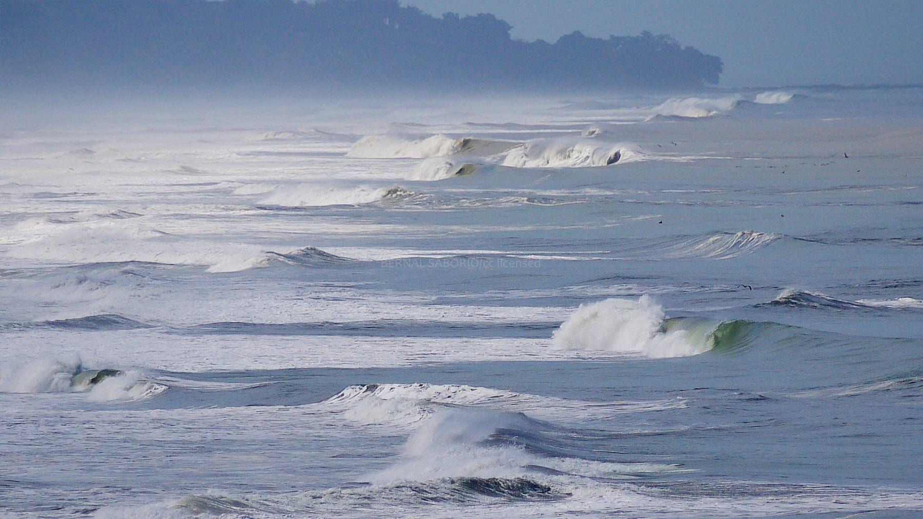 Big surf rolling in at Playa Hermosa, the villa's beach