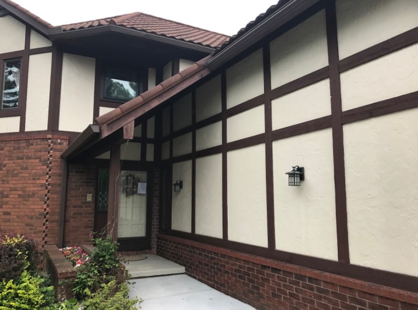 A Tudor style house we painted