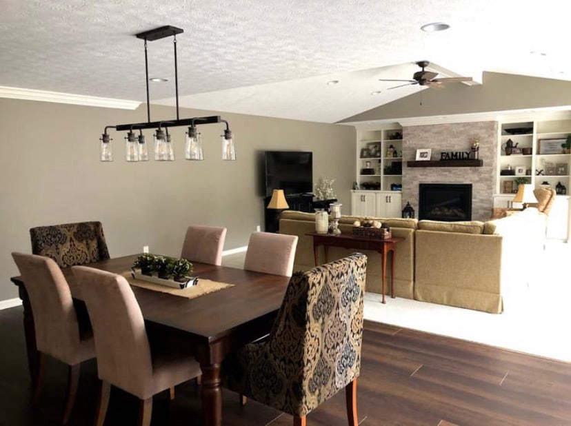 A living and dining room we painted