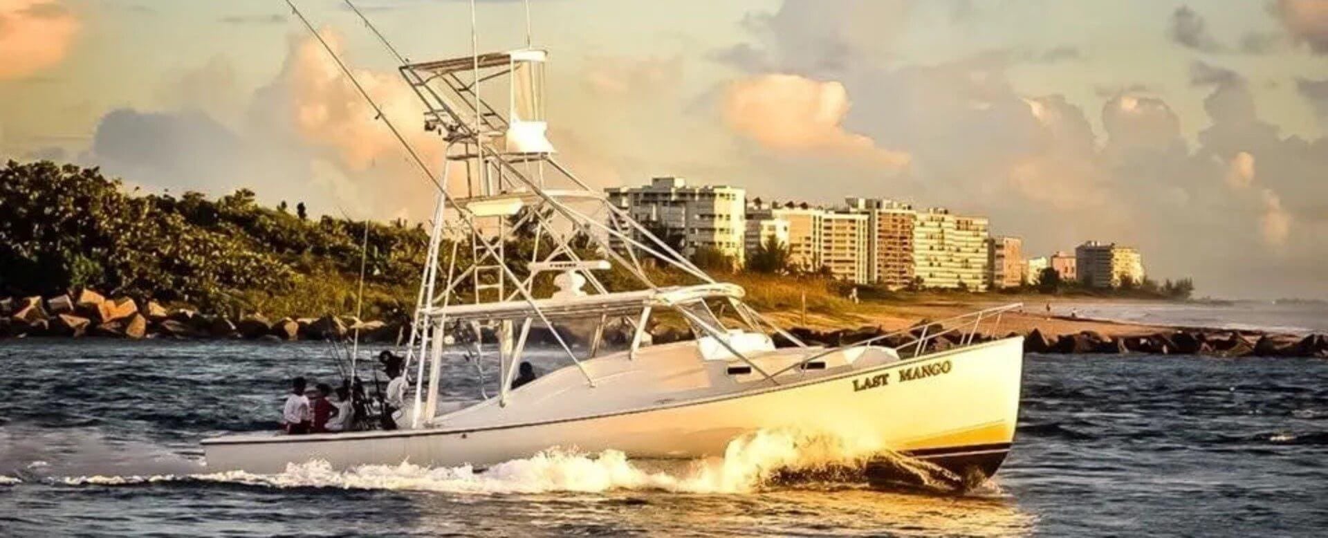 The Last Mango running out through the Fort Pierce inlet