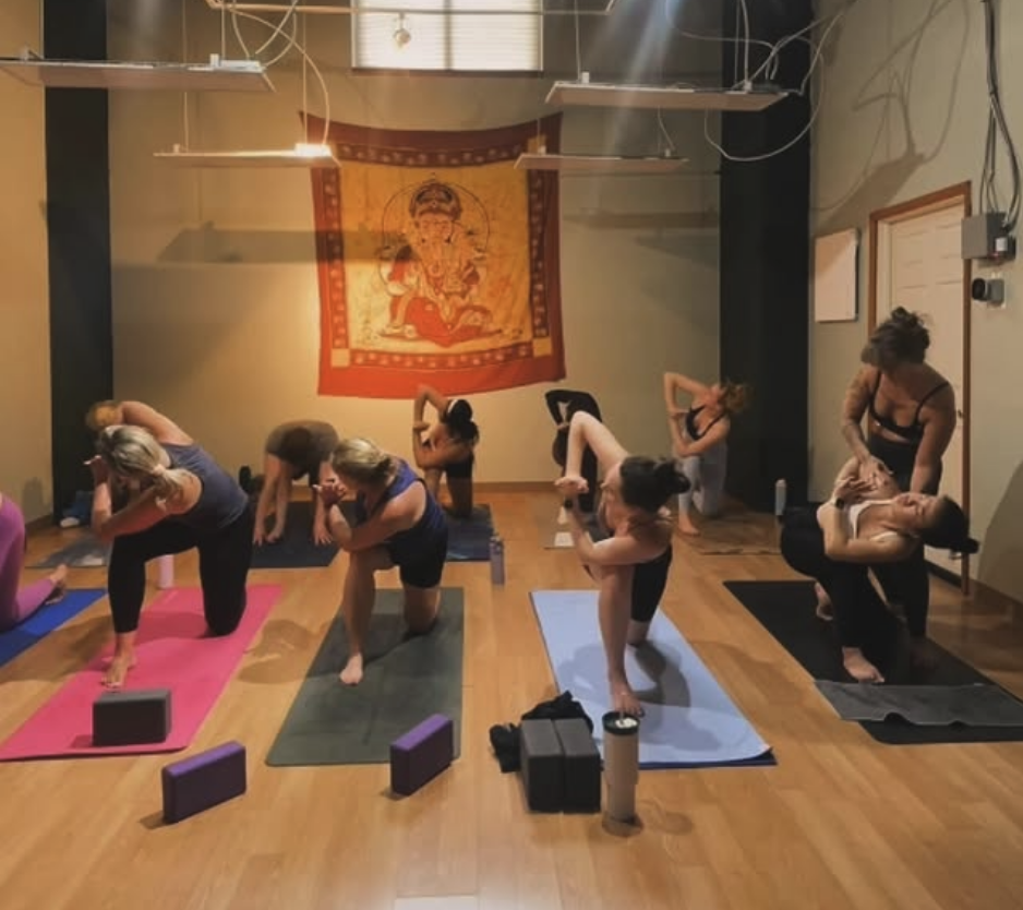 A group class in the practice room at The Studio Cleveland