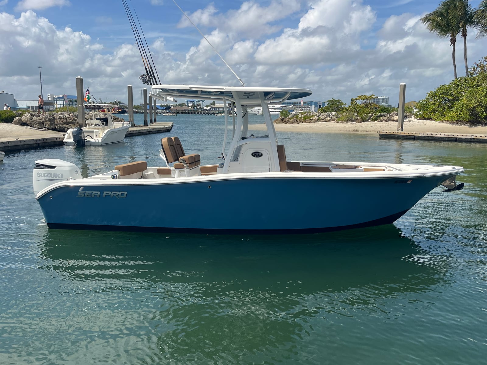 The 24-foot Sea Pro centre console on the water