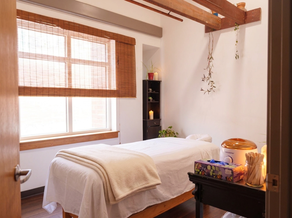 The waxing room at The Studio Cleveland