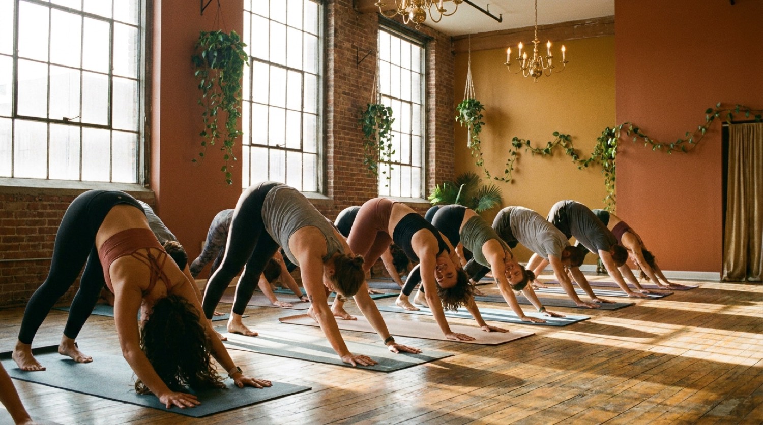 An all-levels vinyasa class at The Studio Cleveland