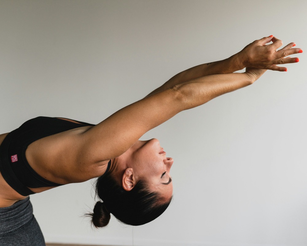 An outdoor yoga class with The Studio Cleveland